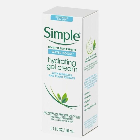 3 Pk. Simple Water Boost Hydrating Gel Cream Face Moisturizer 1.7 Oz Travel Size - Picture 1 of 4